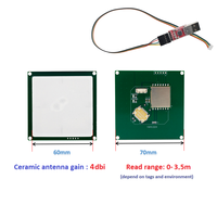 Lector de Módulos RFID UHF Integrado con Antena de 1-5dbi de Ganancia para Raspberry PI ESP32, Módulo de Escritura RFID UHF TTL Integrado