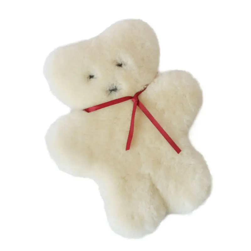 デプファーぬいぐるみクマ赤ちゃん用の本物の羊皮のふわふわクマ色とサイズをカスタマイズできます