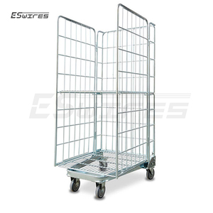 Nhà máy bền có thể gập lại nestable <span class=keywords><strong>Wire</strong></span> Mesh Heavy Duty kim loại lồng cho kho - Product Image 1