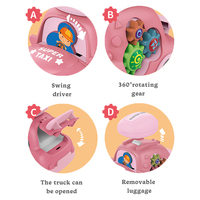 Jouet taxi à friction, dessin animé, à inertie, bleu, vert, rose, orange, BS EN71 ASTM CPSIA CE UKCA, cadeau pour enfants
