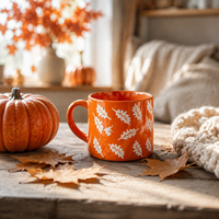 Lot de tasses à café en céramique pour Halloween et l'automne, motif 'Boo' et 'Give Thanks', en porcelaine orange, 11 oz, cadeau festif d'automne pour la maison