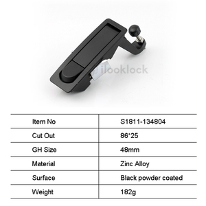 Ilooklock Đen <span class=keywords><strong>push</strong></span> <span class=keywords><strong>button</strong></span> Bảng điều chỉnh khóa với không khóa tủ máy bay nén chốt - Product Image 3