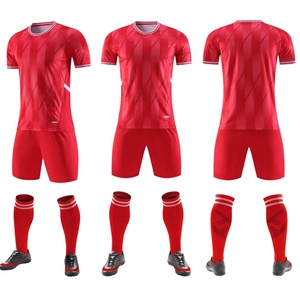 Ensemble de maillot de football personnalisé, uniforme de sport sur mesure avec short, nom et numéro imprimés pour hommes, femmes et jeunes, coton/bambou/spandex - Product Image 6