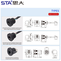 Connecteur Ethernet CAT6 femelle RJ45 étanche pour aviation, prise réseau Gigabit 100 Mbps, assemblage de câble moulé 0,3 m 0,5 m 1 m
