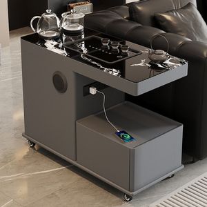 Modern <b>Side</b> <b>Table</b> Tea Maker With Storage Living Room Trolley Multi Functional Tea Bar Cabinet - Product Image 5