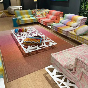 Divano Mahjong in Stile Mediterraneo-Arabo, Divano Componibile a U in Tessuto, Design Modulare a Forma Libera per Soggiorno - Product Image 2