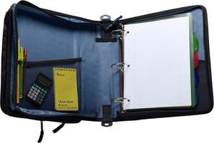 Free Sample BSCI 500 Sheets Capacity Multi-Pocket School <b>Binder</b> <b>3</b> <b>Ring</b> 2 Inch Zipper <b>Binder</b> with 13-Inch Tablet - Product Image 5