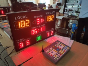 Di chuyển bảng điểm có thể thay đổi dấu hiệu 3 "Bảng điểm điện tử kỹ thuật số 600*400mm bóng rổ không dây dẫn hiển thị bảng điểm - Product Image 3