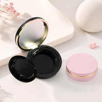 Boîtier de fond de teint compact de luxe vide 15g, emballage de maquillage rond en plastique portable, étui coussin d'air en gros