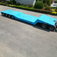 Chinesische Fabrik Maßgefertigter 15m Mechanisch Gefederter Faltbarer Gooseneck-Tieflader-Sattelanhänger für Schwerlasttransporte