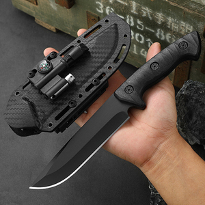 Cuchillo Táctico HL de Acero Inoxidable con Hoja Fija y Mango de Plástico, Punta de Lanza, Silbato de Supervivencia para Camping al Aire Libre, Varillas de Magnesio - Product Image 5