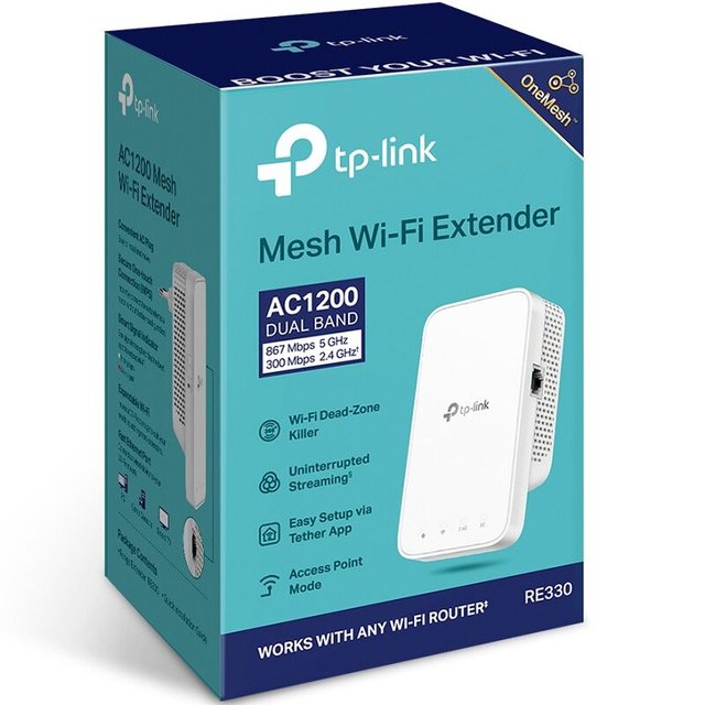 TP-Link RE330 Wireless Range Extender & WiFi AP with 802.11ac Above 1000 Mbps OneMesh Support