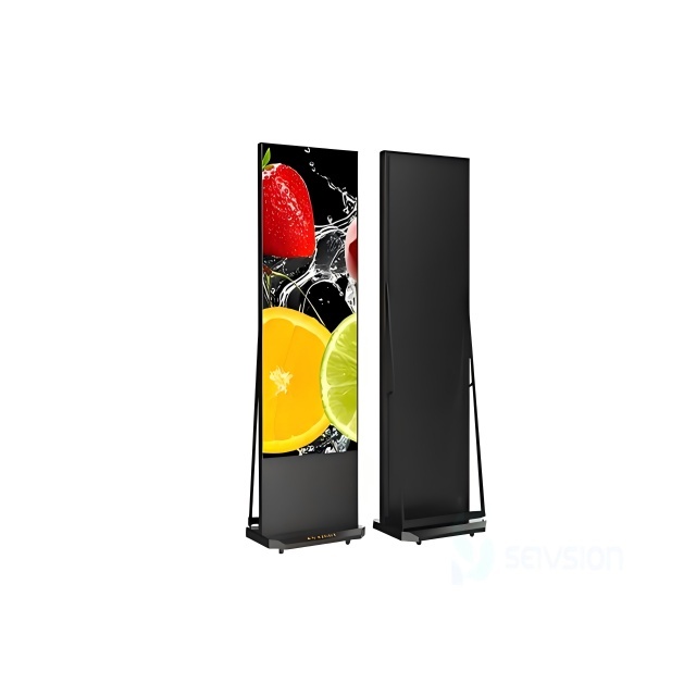 Custom Poster-Folded LED Display Screen with Wheels Mobile Use LED Display Panel