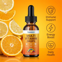 Ausreson OEM Gouttes Liquides Multivitaminées Fibres Alimentaires Antioxydantes Huile de Croissance Capillaire Ginseng Multivitamine Liquide pour le Soutien Immunitaire