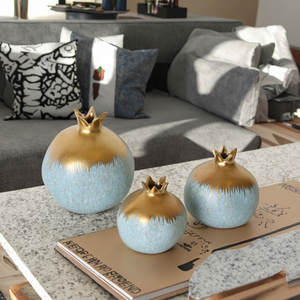 Figuras Decorativas de <span class=keywords><strong>Granada</strong></span> Hechas a Mano en Cerámica Moderna de Lujo, Ecológicas, Multifuncionales para Decoración de Bodas - Product Image 4