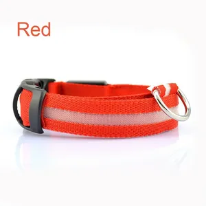 CHUUYU PET USB 충전 LED 애완 동물 분실 방지 개 목걸이 럭셔리 나일론 LED 야간 안전 깜박임 어두운 애완 동물 가죽 끈 - Product Image 6
