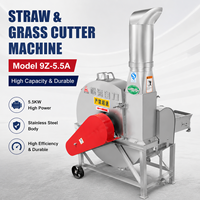 Machine à couper l'herbe pour l'alimentation animale en acier inoxydable, avec convoyeur automatique, hacheuse de fourrage