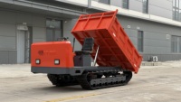 Dumper sur chenilles d'occasion avec benne en acier, décharge centrifuge, vitesse réglable - Bon état