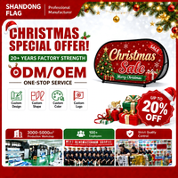 Individuelles Weihnachts-Werbebanner mit Tragbarem Pop-Up Rollsystem, Sublimationsdruck auf Bambus-Fahnenmast, Bilderrahmen-Banner-Display