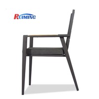 Ensemble table à manger et chaises d'extérieur en aluminium, chaises de patio extensibles et fauteuils pour hôtel et jardin d'extérieur