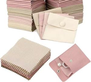 Pochette d'emballage en microfibre personnalisée avec logo, pochette de luxe pour petits bijoux, collier, bagues, boucles d'oreilles - Product Image 1