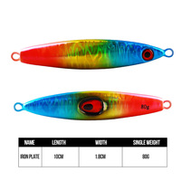 Leurre de pêche en métal imprimé pour lancer longue distance 40g-80g, plaque en fer, leurre dur artificiel pour la pêche au fond de carpe en eau douce