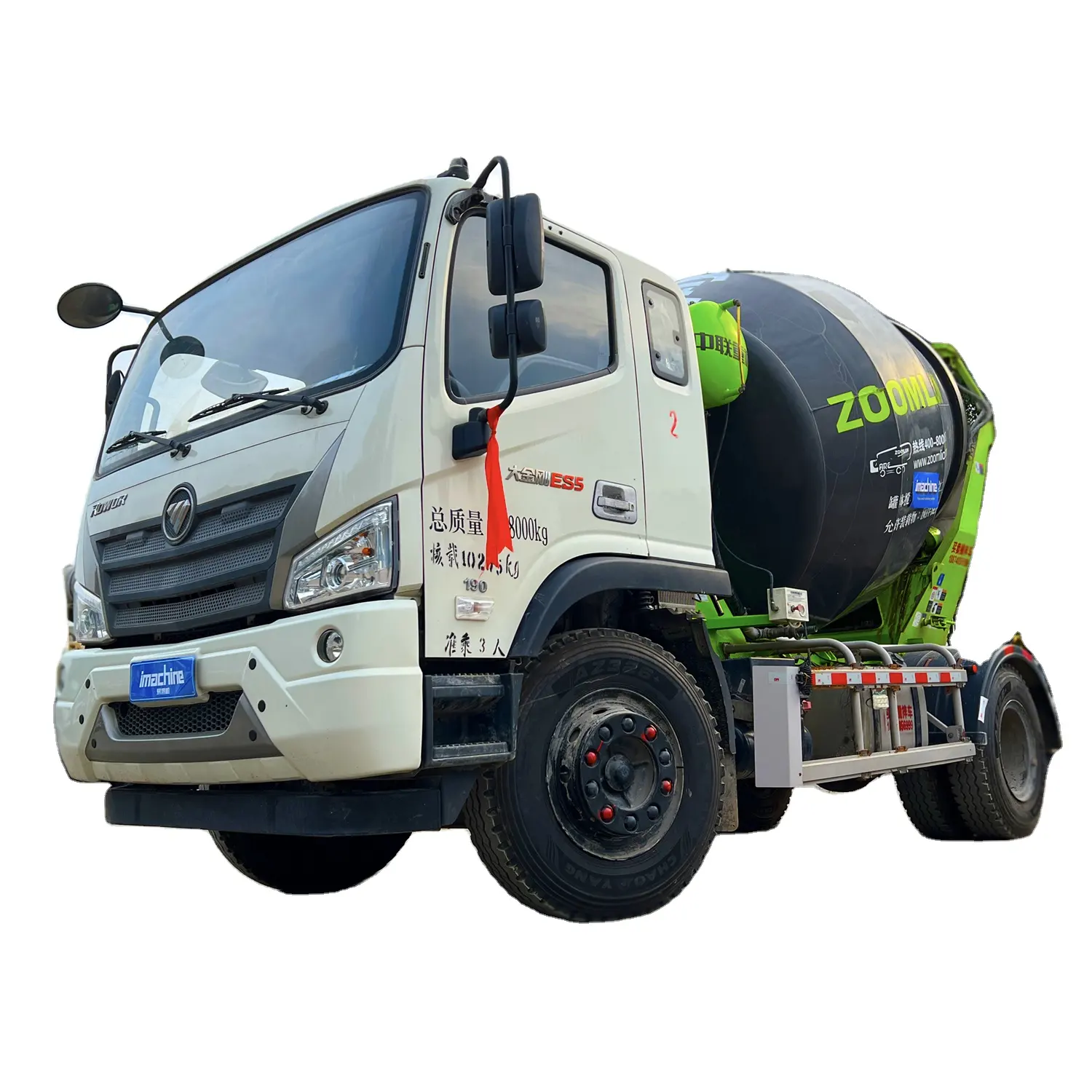 95% New Zoomli온 4m3 사용 소형 콘크리트 믹서 트럭 미니 시멘트 믹서 트럭 가격