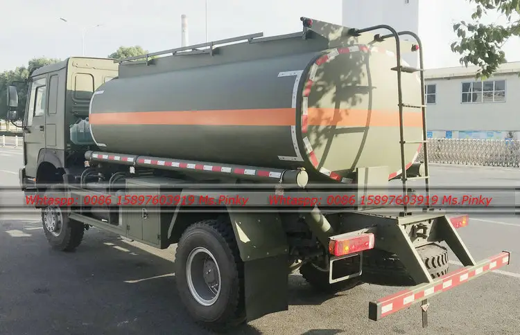 All Wheel Driving 4X4 HOWO OFF Road Fuel Tank Truck For Oil Diesel Gasoline Bowser Truck Whatsapp 0086 15897603919