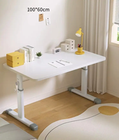 Bureau en bois écologique moderne à hauteur réglable manuelle pour l'apprentissage des enfants avec structure en fer - Vente directe usine