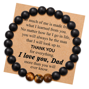 Derniers bracelets zodiaque perlés en pierre naturelle d'oeil de tigre Bijoux d'<span class=keywords><strong>horoscope</strong></span> Cadeau d'anniversaire pour <span class=keywords><strong>homme</strong></span> Cadeau de fête des pères - Product Image 5
