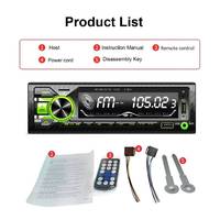 Autoradio universel 1 Din 12V avec télécommande, 2 ports USB, amplificateur pour écran LCD 5.0, lumières colorées, émetteur FM