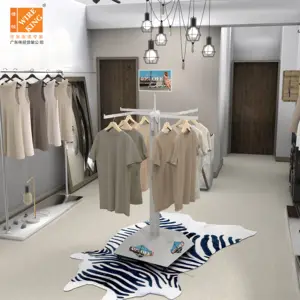 WIREKING Customized Clothing Store Design Clothing Rack For Garment Clothes Display Rack For Shop