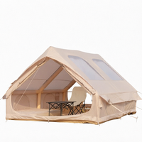 Tente gonflable de glamping quatre saisons grande capacité pour camping en plein air, tente gonflable en tissu Oxford pour 6-8 personnes, portable et personnalisable