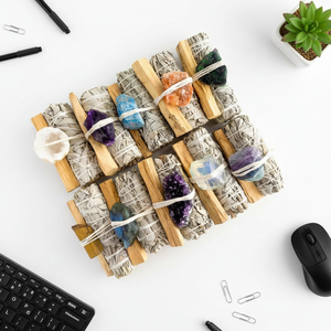 Salvia Blanca Natural de California, Cristal Crudo para Sanación, Varitas de Cristal para Incienso, Cristal Transparente - Product Image 2