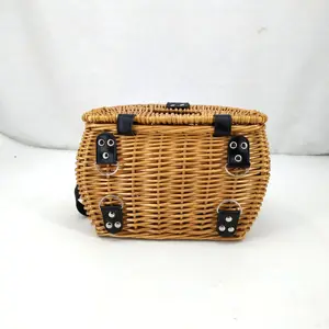 Vintage Woven Wicker Fishing Creels / Baskets - Leather Straps. 2 Items -  Bunting Online Auctions