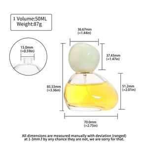 Nuevo frasco de perfume de 50 ml con forma de huevo de <span class=keywords><strong>ganso</strong></span>, con pulverizador y cabezal de pulverización, botella de vidrio para decantar, para regalos, tapa de perfume azul - Product Image 5