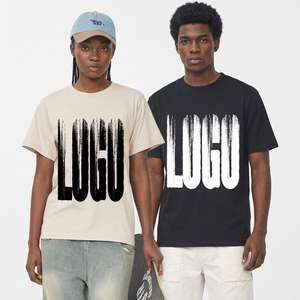 เสื้อยืดคอกลมแขนสั้นพิมพ์ลายโลโก้ ผ้าฝ้าย 100% ทรงปกติ สไตล์ลำลองสำหรับผู้ชาย - Product Image 1