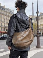 Sac à bandoulière vintage pour homme, grande capacité, style décontracté, idéal pour l'école et le cyclisme, vente en gros directe usine