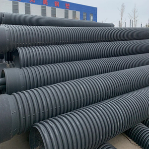ท่อโพลีเอทิลีนชนิดผนังสองชั้นลูกฟูก ขนาดเต็ม Dn160 Dn315 Dn800 Pe100 Hdpe Sn8 Sn16 สำหรับงานวิศวกรรมเทศบาล ท่อระบายน้ำใต้ดิน - Product Image 4