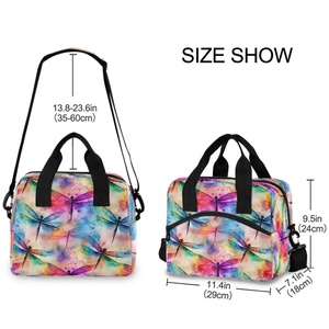 Colorful Rainbow Print Portable Leak Proof Nylon Custom Logo Insulated Tote Cooler Bag Thermal Lunch Bag for Adults - Product Image 3