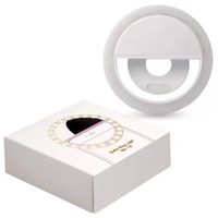 2024 Selfie Mini et Portable Live Show Beauté Ringlight Blanc Chaud Lampe Téléphone Mobile Selfie Remplir Anneau Lumière Clip