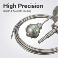 Sensor de Temperatura Termopar con Revestimiento, Resolución de 0.5°C, Comunicación por Puerto Serial, OEM/ODM, IP65, Acero Inoxidable