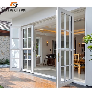 GS Custom Exterior Patio Exterior Puertas de aluminio columpio al aire libre Rotura térmica Puertas francesas abatibles de doble acristalamiento - Product Image 4