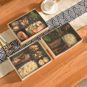 Hộp đựng thức ăn nhựa hình chữ nhật cao cấp, kiểu cổ điển, dùng cho đồ ăn nhanh, khay đựng sushi, thích hợp cho bữa trưa - Product Image 4