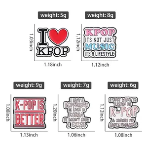 Creative I Love Kpop Music Épingles en émail La musique est un style de vie Broches Citation inspirante Badge en métal Accessoires Bijoux Cadeaux - Product Image 6