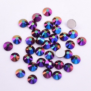 Oleeya Venta al por mayor de fábrica Nuevos colores rosa fucsia y azul cielo SS4-SS30 Cristales de diamantes de imitación sin termofijación con parte trasera plana - Product Image 3