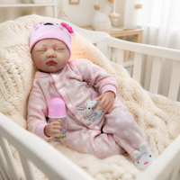 22 Zoll Lebensechte Reborn-Babypuppe aus Weichem Vinyl Realistische Neugeborenen-Puppe Spielzeug für Kinder Geschenk Großhandel Individuell Anpassbar
