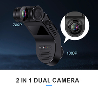 AOEDI D05 Dash Cam Android Streaming 4G LTE, kamera dasbor depan dan dalam waktu nyata dengan pelacak GPS