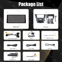 Produk Aijia untuk HYUNDAI ELANTRA 2014-2015 LHD Matten Black 12.3 inci Konsol Tengah Mobil Monitor Besar Bingkai Plastik Kabel Harness