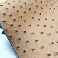 Nouveauté : Tissu d'ameublement en cuir d'autruche, simili cuir pour sacs, meubles, livres et emballages